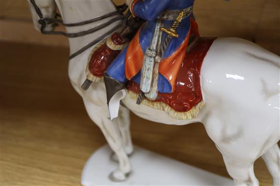 Four Continental porcelain military figures, late 19th/early 20th century